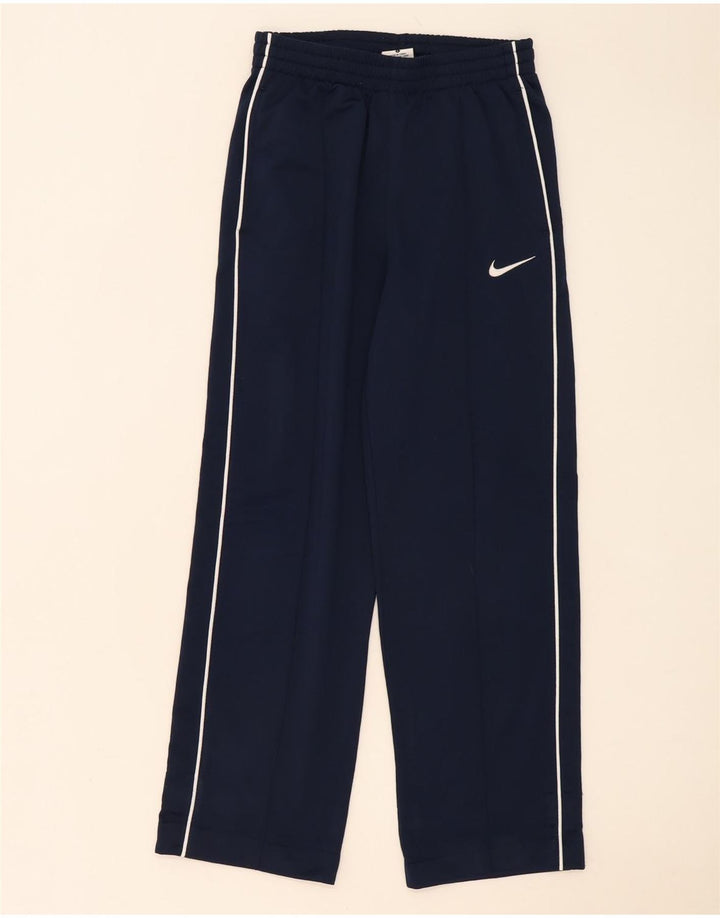 Nike Girls Tracksuit Trousers 12-13 Years Large Navy Blue Polyester