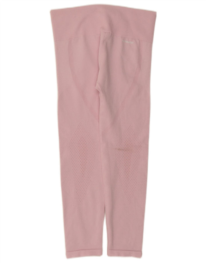 Adidas Womens Capri Leggings UK 12 Medium  Pink Polyester