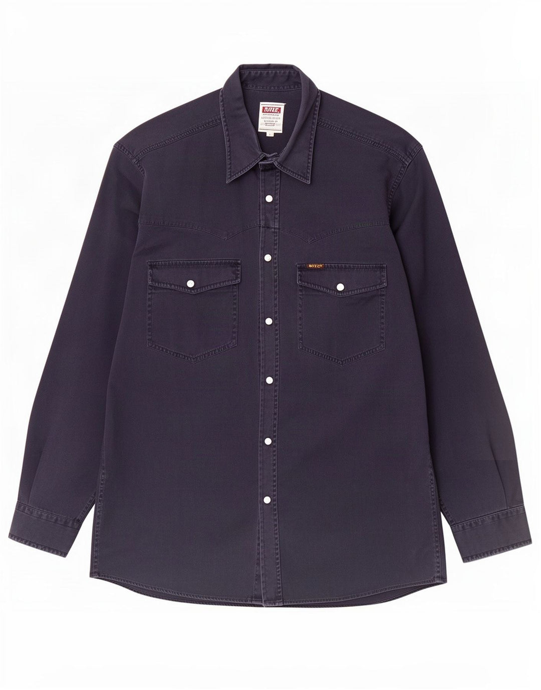 Rifle Mens Shirt Large Navy Blue Cotton