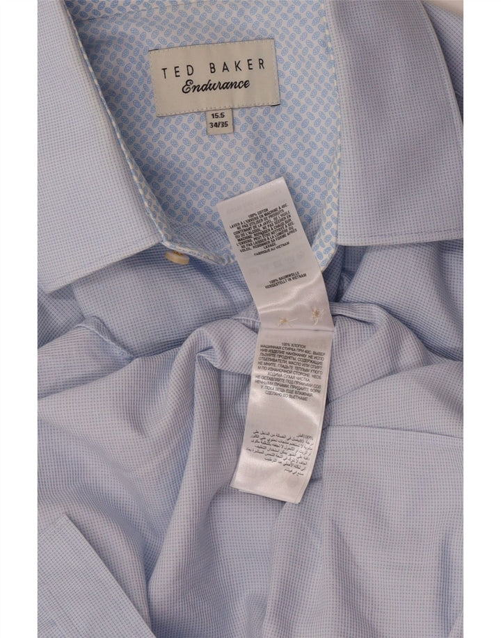 Ted Baker Mens Shirt Size 15 1/2 Medium Blue Cotton