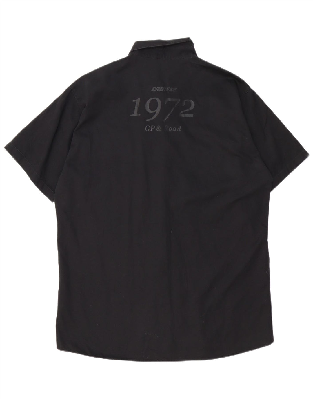 Dainese Mens Graphic Short Sleeve Shirt Large Black Cotton