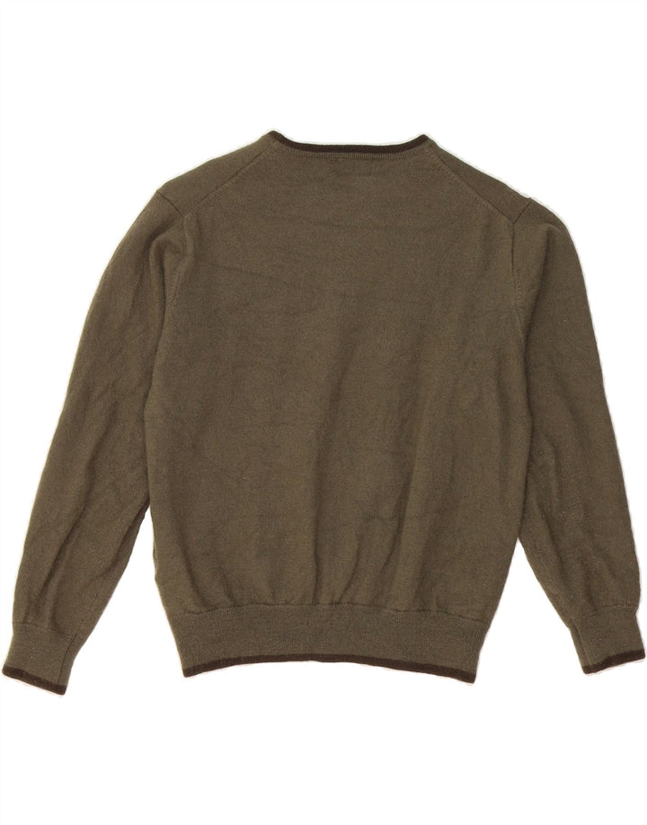 REFRIGIWEAR Boys Crew Neck Jumper Sweater 15-16 Years Khaki Vintage Refrigiwear and Second-Hand Refrigiwear from Messina Hembry 