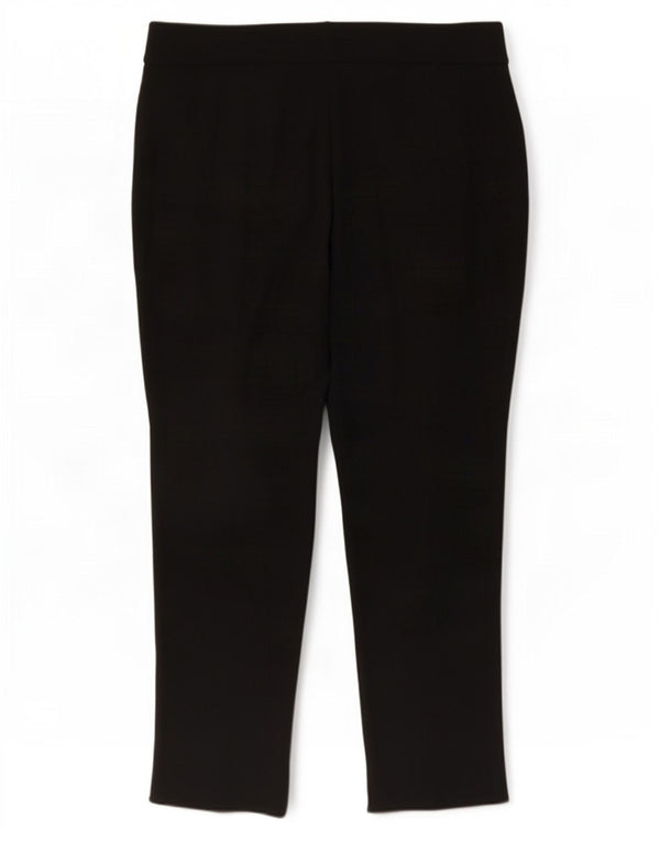 Marks & Spencer Womens Slim Cropped Trousers UK 14 Large W34 L26 Black
