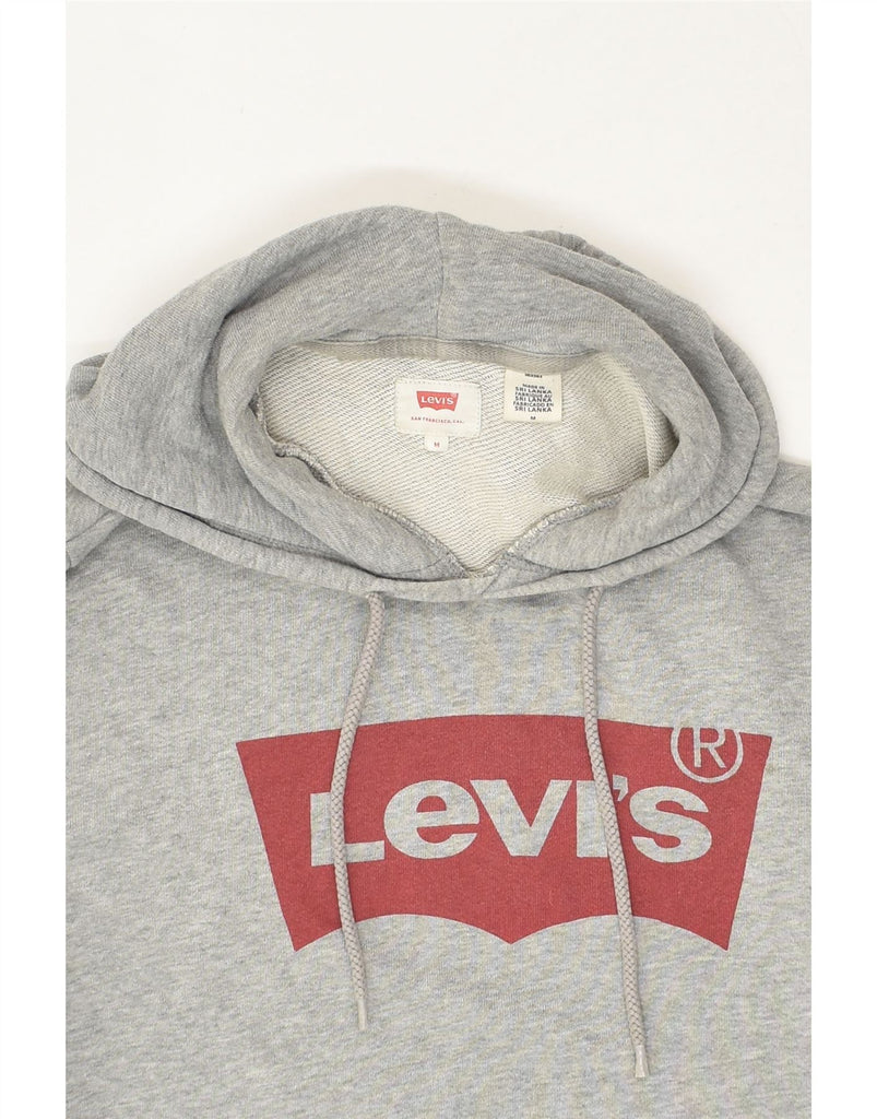 LEVI'S Mens Graphic Hoodie Jumper Medium Grey Cotton | Vintage Levi's | Thrift | Second-Hand Levi's | Used Clothing | Messina Hembry 