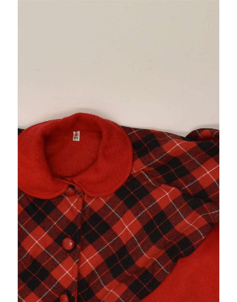 VINTAGE Girls Poncho Coat 12-13 Years Red Check | Vintage Vintage | Thrift | Second-Hand Vintage | Used Clothing | Messina Hembry 