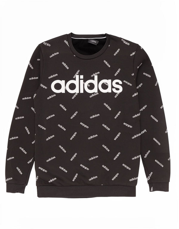 Adidas Mens Graphic Sweatshirt Jumper Medium Black Cotton