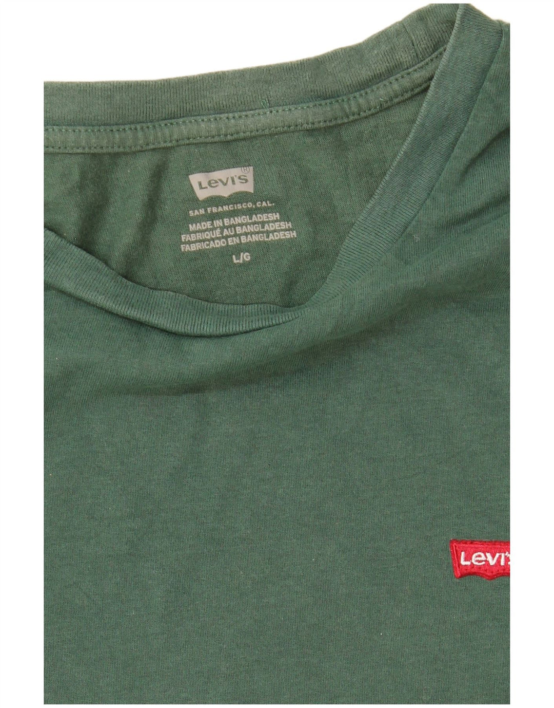 Levi's Womens T-Shirt Top UK 16 Large Green