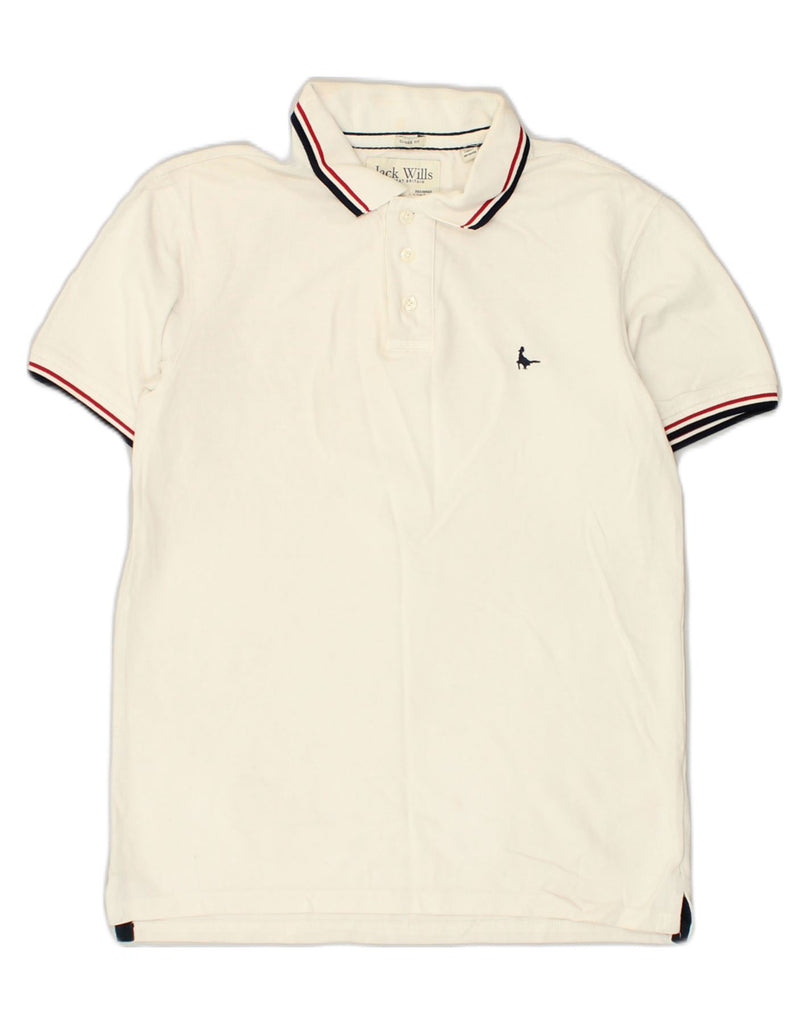 JACK WILLS Mens Classic Fit Polo Shirt XS White Cotton | Vintage Jack Wills | Thrift | Second-Hand Jack Wills | Used Clothing | Messina Hembry 