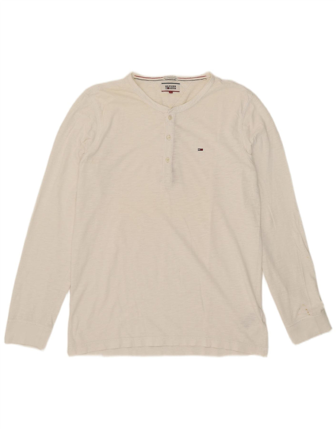 Tommy Hilfiger Mens Top Long Sleeve XL White Cotton