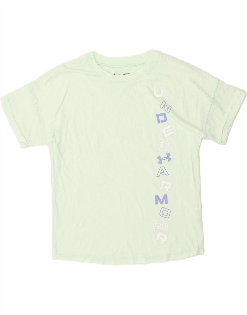 UNDER ARMOUR Boys Graphic T-Shirt Top 9-10 Years Medium Green Cotton | Vintage Under Armour | Thrift | Second-Hand Under Armour | Used Clothing | Messina Hembry 