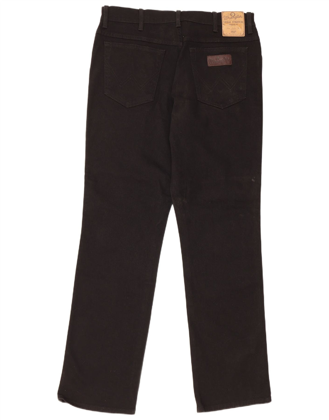 Wrangler Mens Straight Jeans W36 L34 Black Cotton