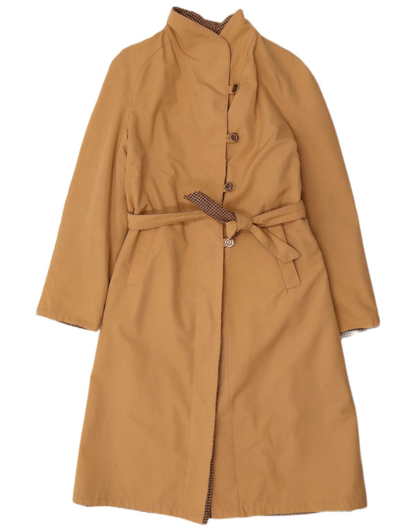 Vintage Womens Reversible Overcoat IT 42 Medium Beige