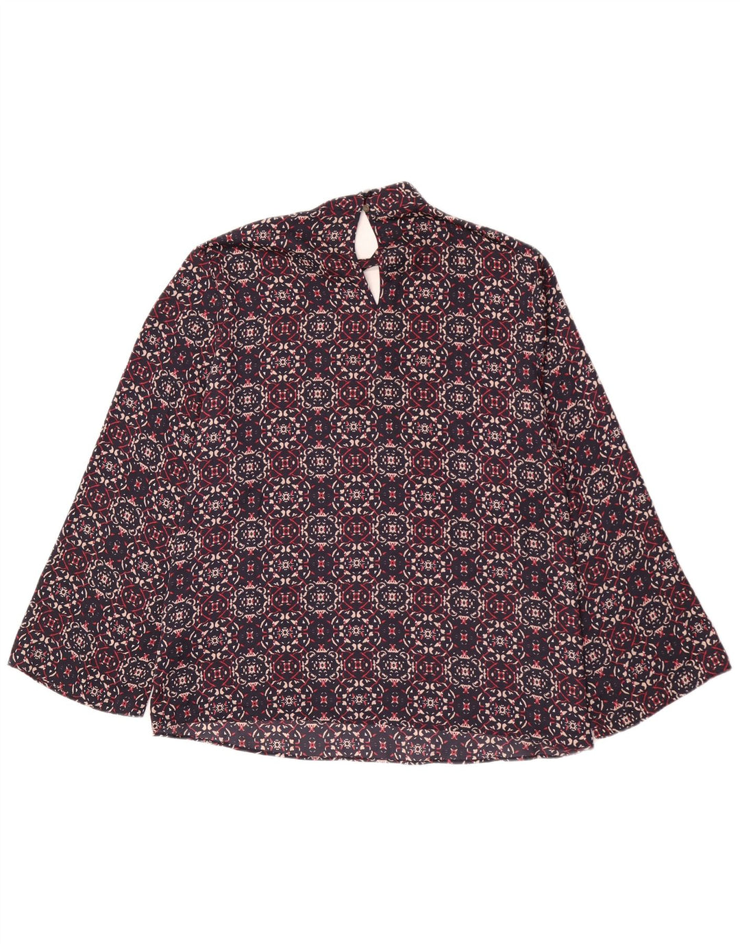 Marks & Spencer Womens Abstract Pattern Blouse Top UK 22 3XL Navy Blue