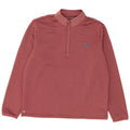Adidas Mens Zip Neck Pullover Tracksuit Top Large Burgundy Polyester