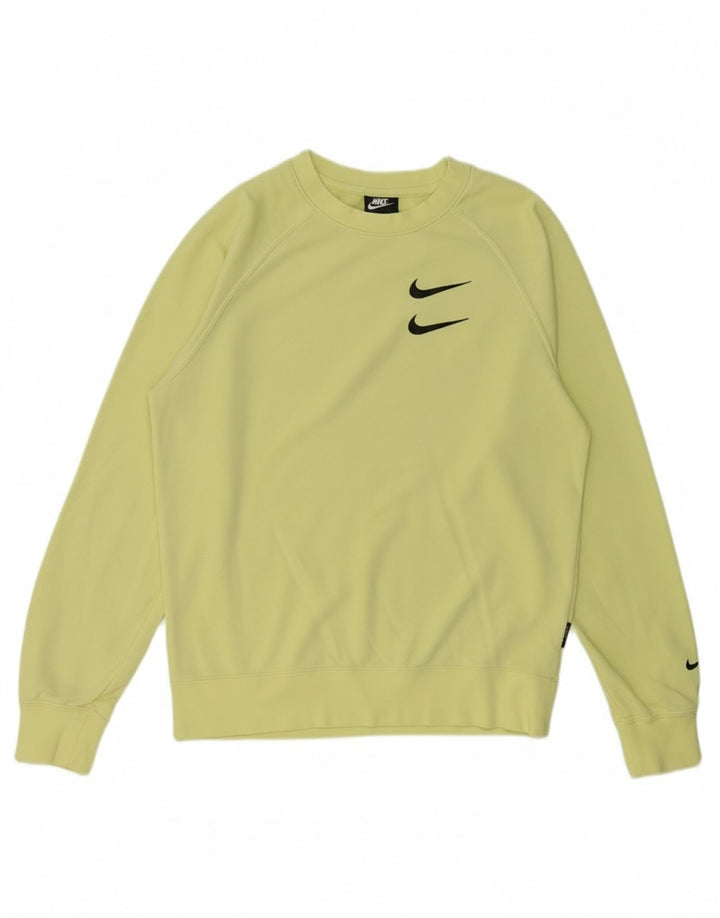 Nike Mens Graphic Sweatshirt Jumper Small Yellow Cotton