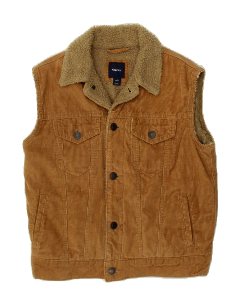 GAP Boys Corduroy Gilet 13-14 Years Large Brown Polyamide | Vintage Gap | Thrift | Second-Hand Gap | Used Clothing | Messina Hembry 