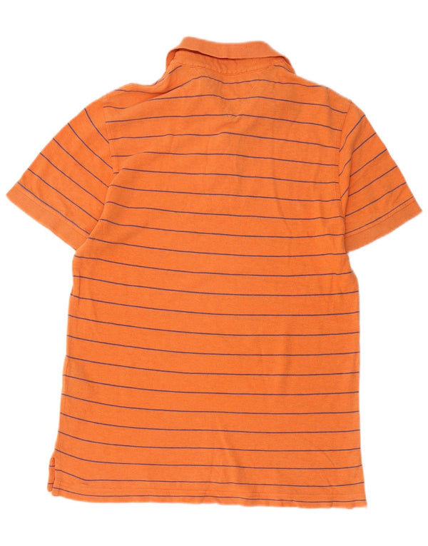 Tommy Hilfiger Mens Custom Fit Polo Shirt XS Orange Striped Cotton