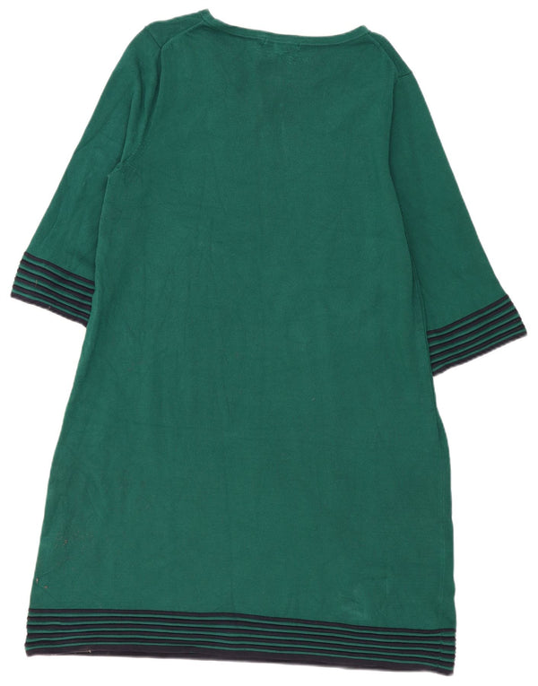 Boden Womens 3/4 Sleeve Jumper Dress UK 22 3XL Green Striped