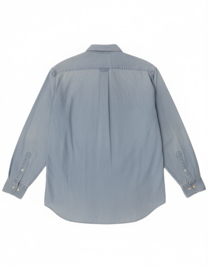 Fay Mens Denim Shirt Small Blue Cotton