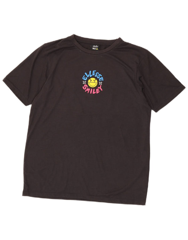 Ellesse Mens Graphic T-Shirt Top Medium Black Polyester