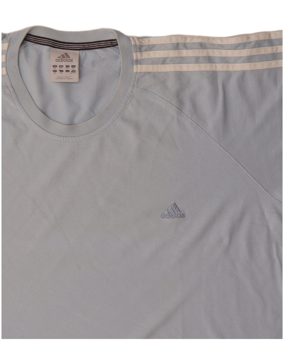 Adidas Mens T-Shirt Top 2XL Blue Cotton