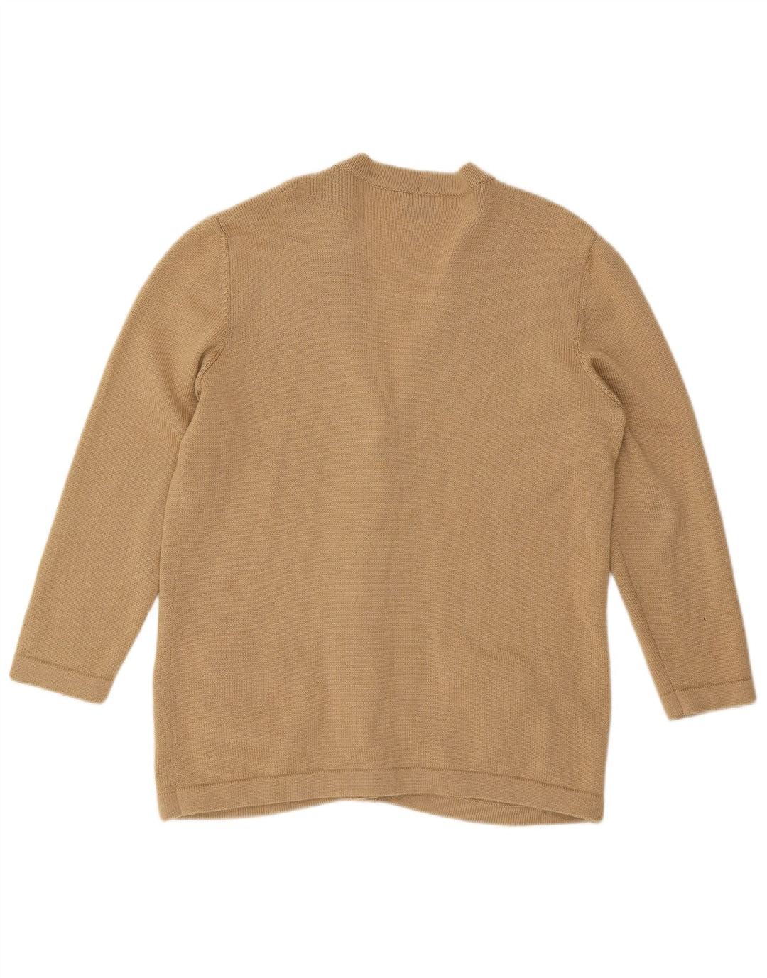 LUISA SPAGNOLI Womens Cardigan Sweater UK 14 Large Beige Wool