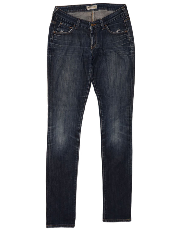 Lee Womens Norma Skinny Jeans W30 L35 Navy Blue Cotton