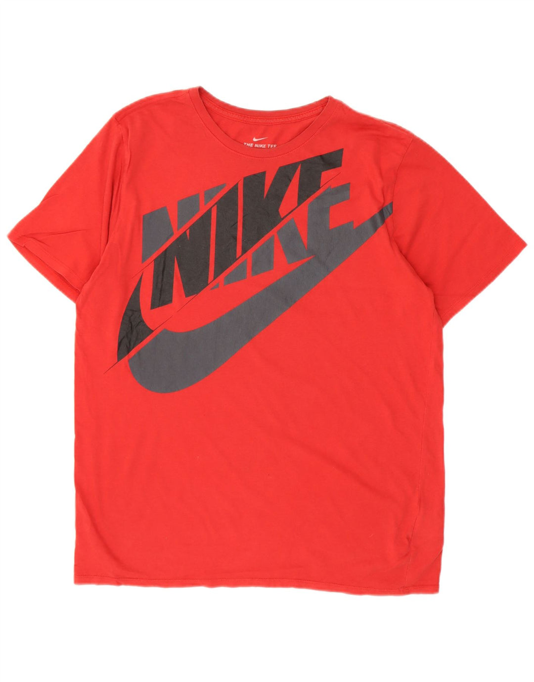 NIKE Mens Athletic Cut Graphic T-Shirt Top Large Red Cotton
