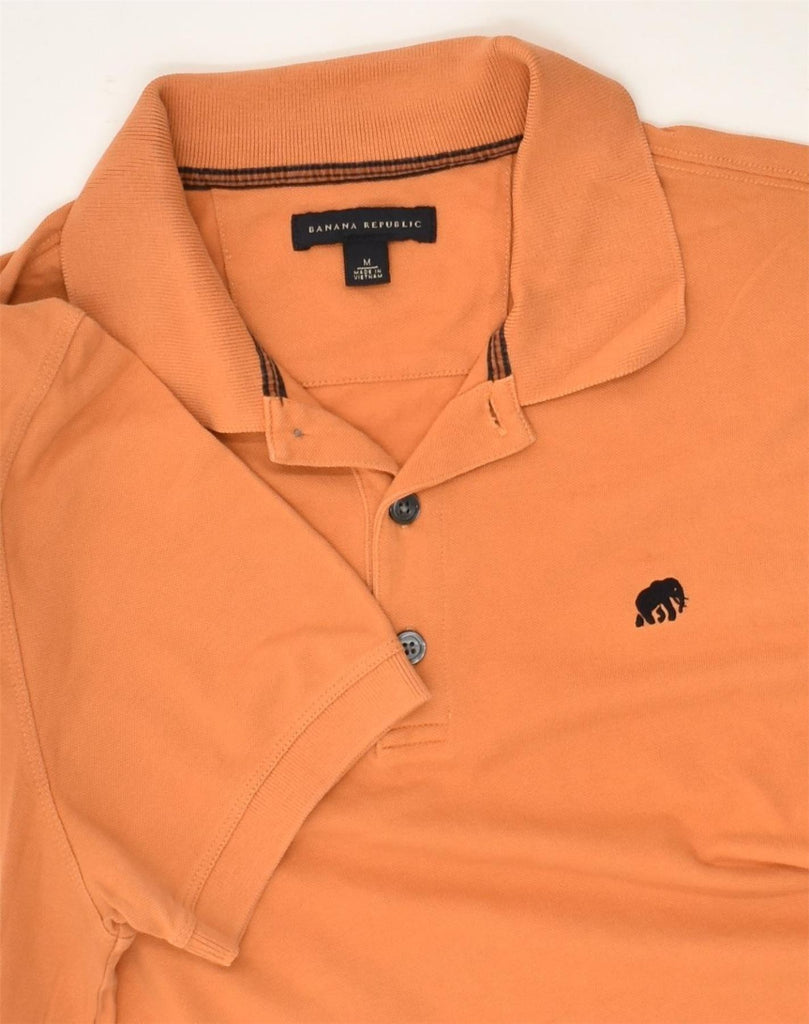 BANANA REPUBLIC Mens Polo Shirt Medium Orange Cotton | Vintage Banana Republic | Thrift | Second-Hand Banana Republic | Used Clothing | Messina Hembry 