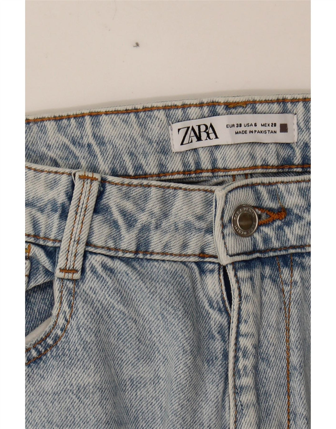 ZARA Womens Straight Jeans EU 38 Small W28 L27 Blue Cotton Vintage Zara and Second-Hand Zara from Messina Hembry 