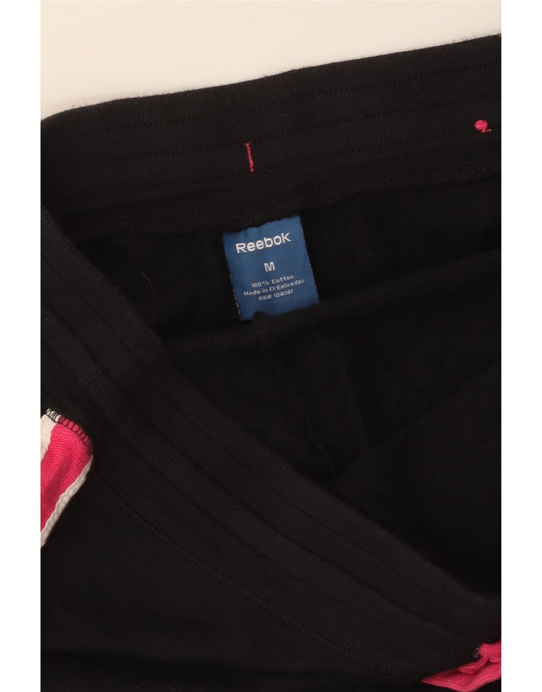 REEBOK Womens Capri Tracksuit Trousers UK 14 Medium  Black Colourblock