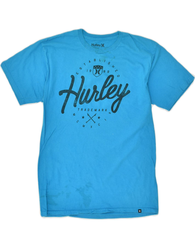 HURLEY Womens Classic Fit Graphic T-Shirt Top UK 16 Large Blue Cotton | Vintage Hurley | Thrift | Second-Hand Hurley | Used Clothing | Messina Hembry 