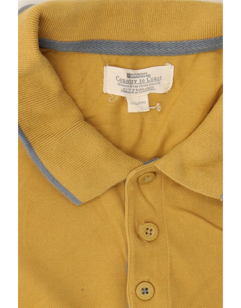 MOUNTAIN WAREHOUSE Mens Polo Shirt 2XL Yellow Cotton Vintage Mountain Warehouse and Second-Hand Mountain Warehouse from Messina Hembry 