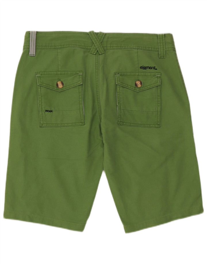 Element Mens Chino Shorts W30 Medium Green Cotton