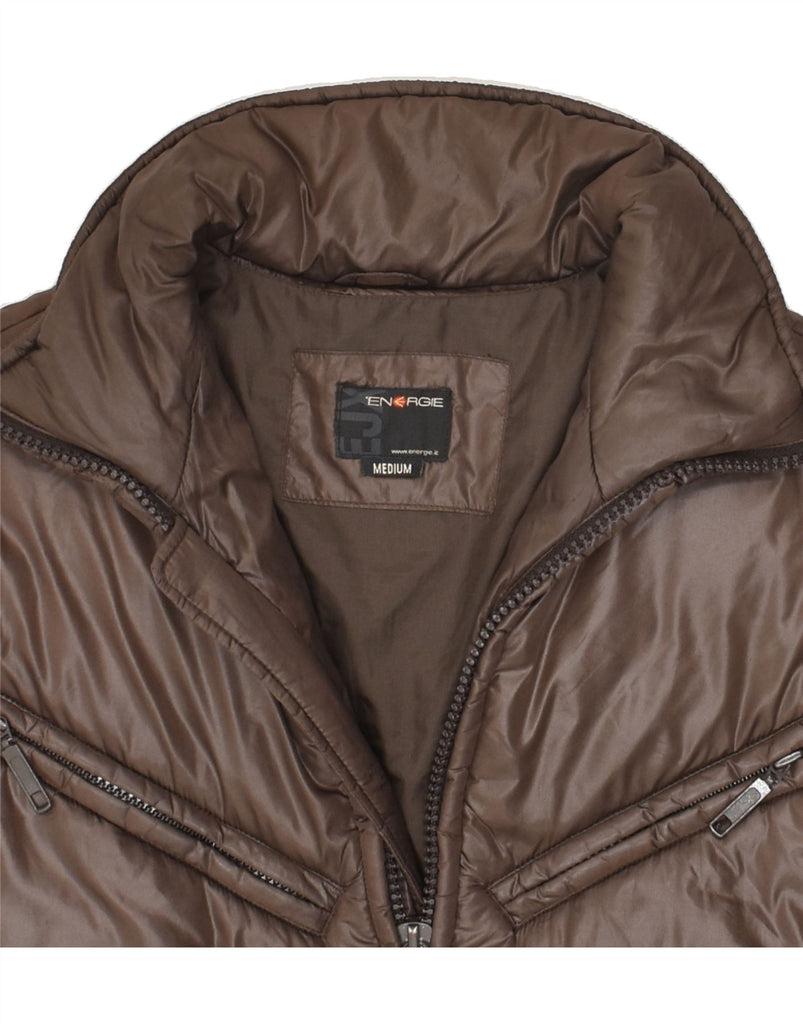 ENERGIE Mens Padded Jacket UK 38 Medium Brown | Vintage Energie | Thrift | Second-Hand Energie | Used Clothing | Messina Hembry 