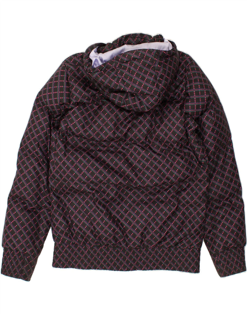 ADIDAS Boys Hooded Padded Jacket 15-16 Years Purple Check Polyester Vintage Adidas and Second-Hand Adidas from Messina Hembry 