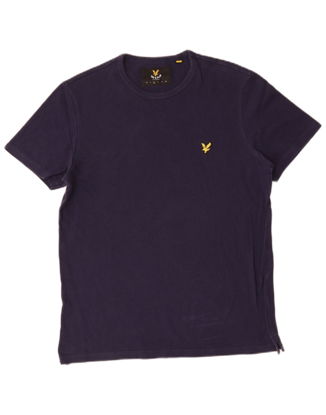Lyle & Scott Mens T-Shirt Top Medium Navy Blue Cotton