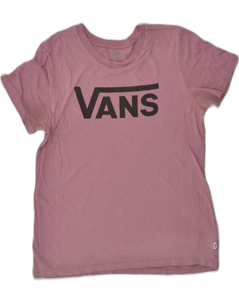 VANS Womens Graphic T-Shirt Top UK 14 Medium Purple Cotton | Vintage Vans | Thrift | Second-Hand Vans | Used Clothing | Messina Hembry 