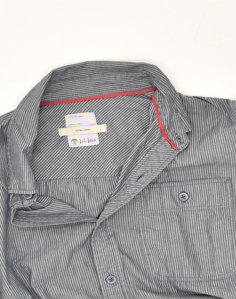 FAT FACE Mens Shirt XL Grey Striped Cotton | Vintage Fat Face | Thrift | Second-Hand Fat Face | Used Clothing | Messina Hembry 