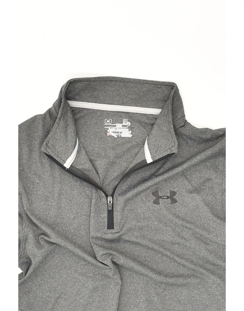 UNDER ARMOUR Mens Heat Gear Zip Neck Pullover Tracksuit Top Small Green | Vintage Under Armour | Thrift | Second-Hand Under Armour | Used Clothing | Messina Hembry 