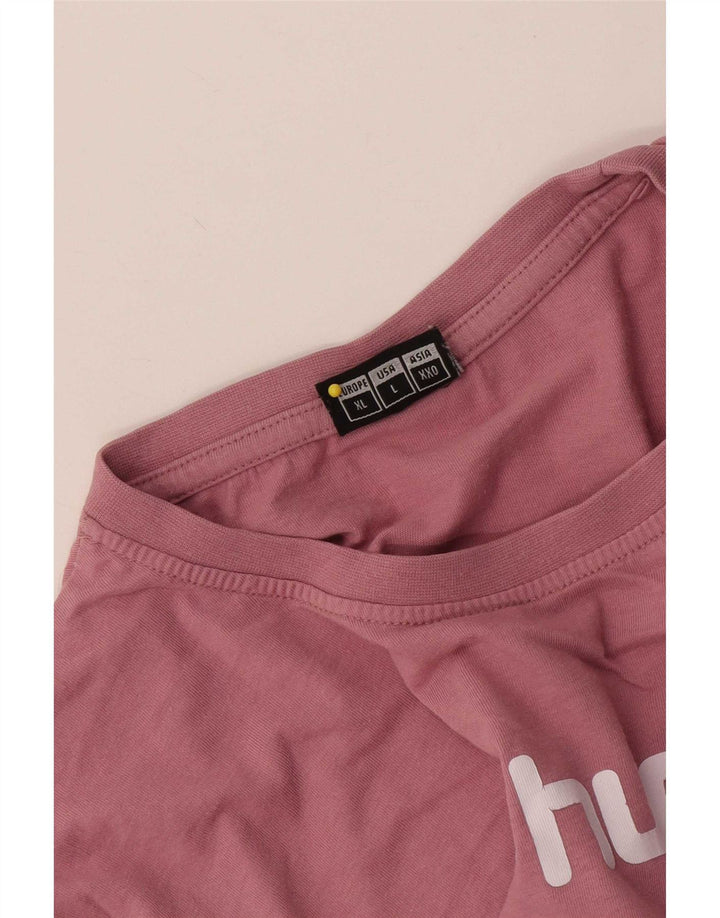 Hummel Mens Graphic T-Shirt Top Large Pink