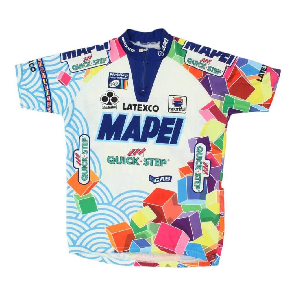 Mapei Quick Step Sportful Mens Cycling Jersey | Vintage Biking Sportswear VTG | Vintage Messina Hembry | Thrift | Second-Hand Messina Hembry | Used Clothing | Messina Hembry 