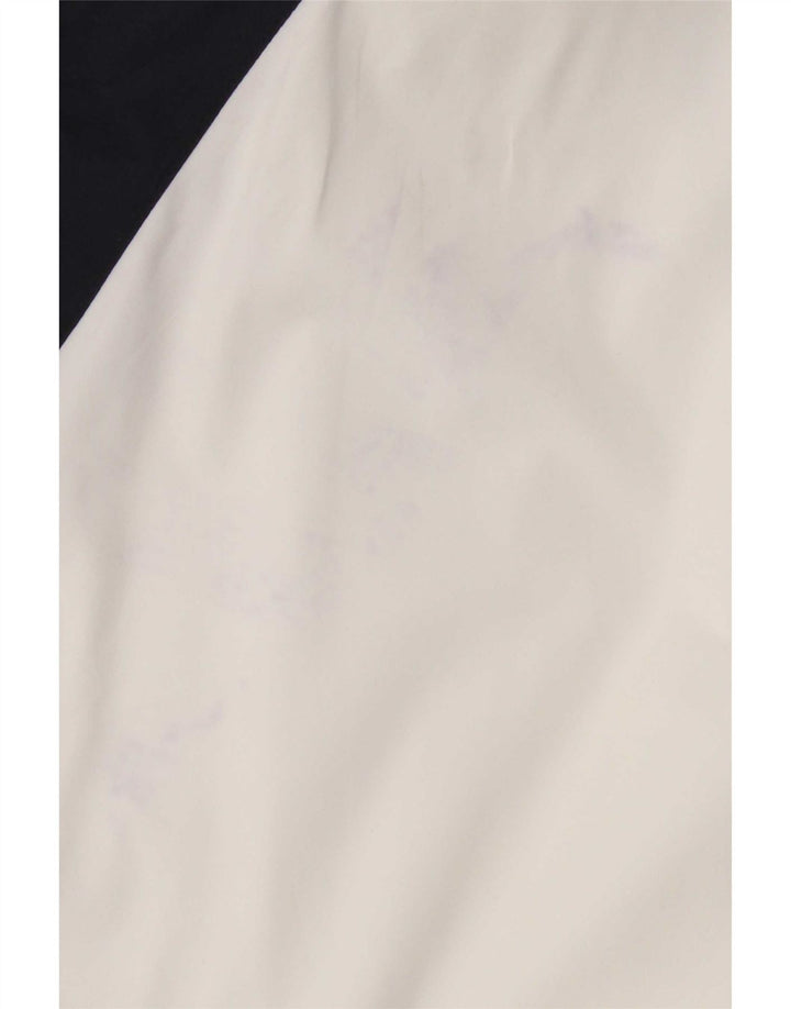 Adidas Womens Tracksuit Top Jacket UK 16 Large  White Colourblock Polyester