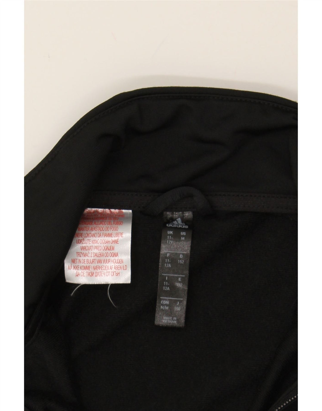 ADIDAS Boys Tracksuit Top Jacket 11-12 Years Black Polyester Vintage Adidas and Second-Hand Adidas from Messina Hembry 