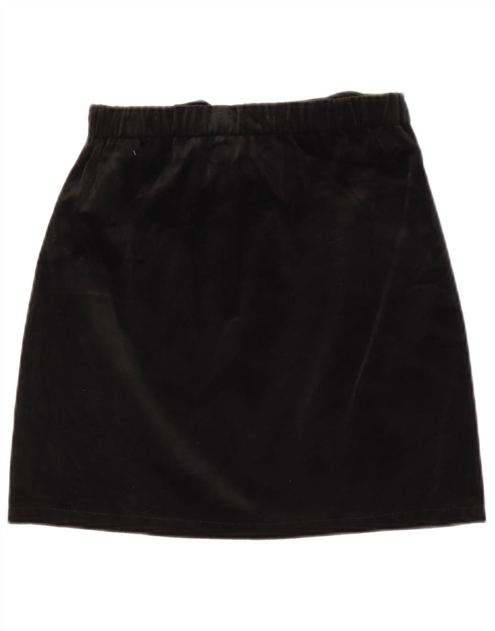 Vintage Womens Velvet Mini Skirt W26 Small  Black