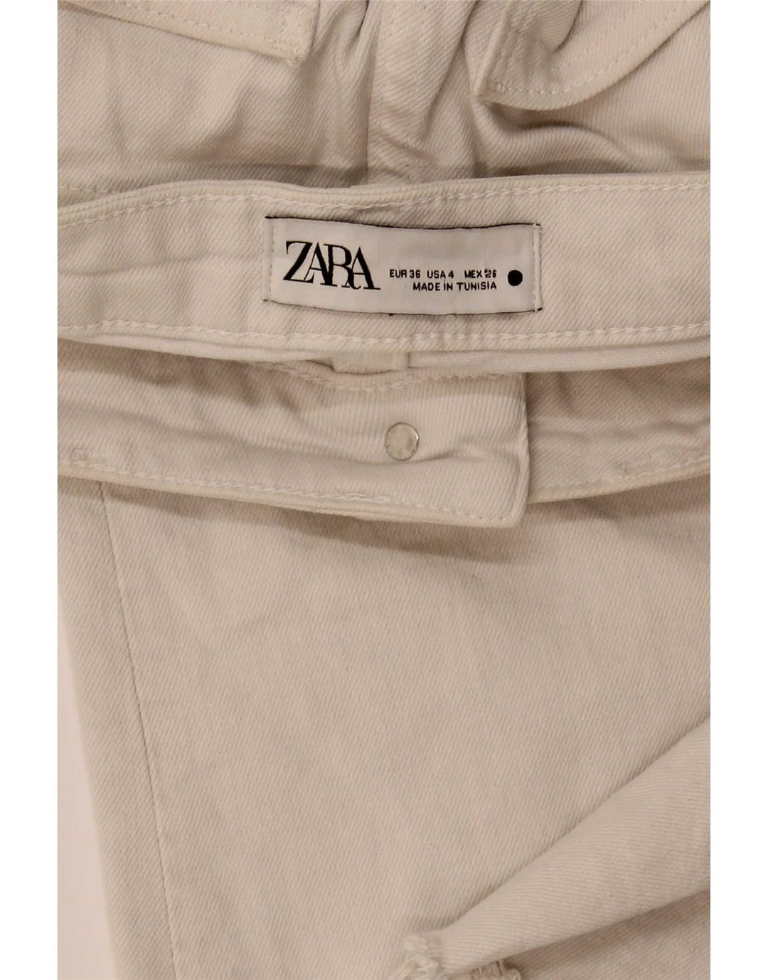 Zara Womens Bootcut Jeans EU 36 XS W26 L28 Off White