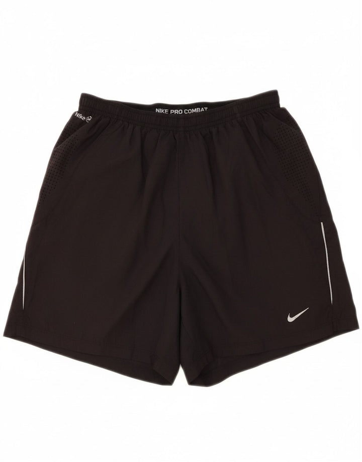 NIKE Womens Sport Shorts UK 12 Medium  Black Polyester Vintage Nike and Second-Hand Nike from Messina Hembry 