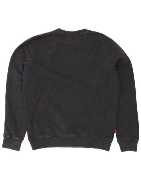 Superdry Mens Sweatshirt Jumper Large Navy Blue Cotton