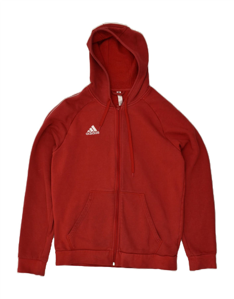 ADIDAS Mens Zip Hoodie Sweater Large Red Cotton | Vintage Adidas | Thrift | Second-Hand Adidas | Used Clothing | Messina Hembry 