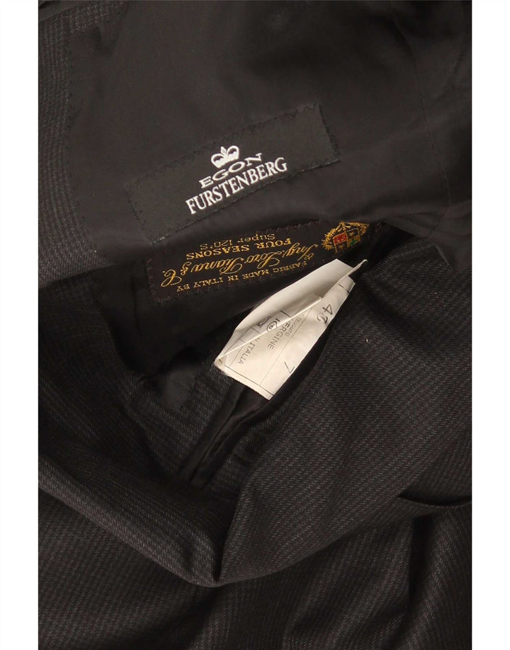 Loro Piana Mens 2 Button Blazer Jacket IT 48 Medium Black Virgin Wool